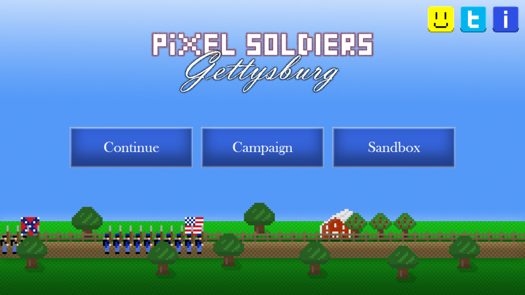 Pixel Soldiers 1.1 menu